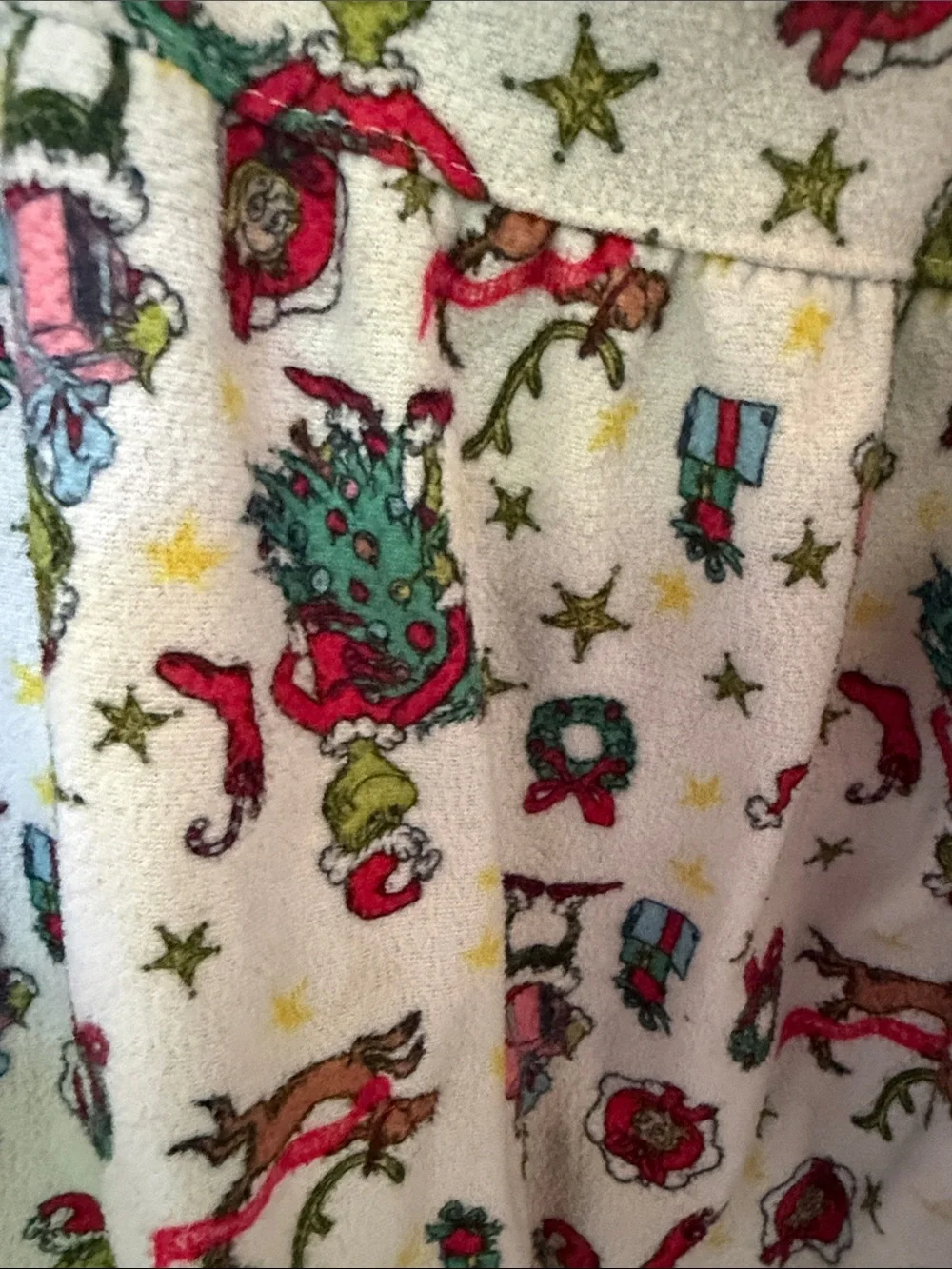Dr. Seuss white nightgown with the grinch